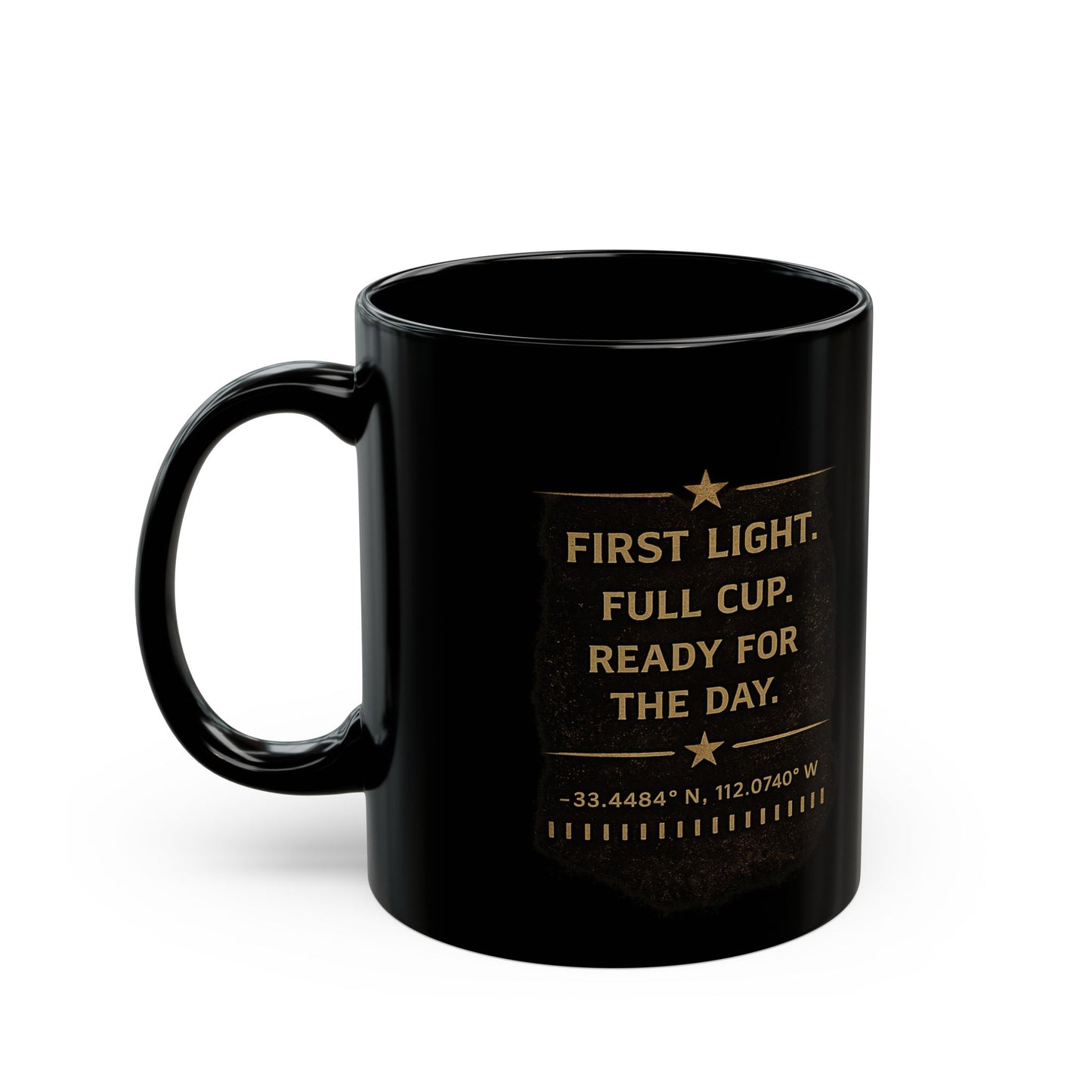 Foxhole Coffee Co. Black Mug — Fox Logo Coffee Cup (11oz/15oz)
