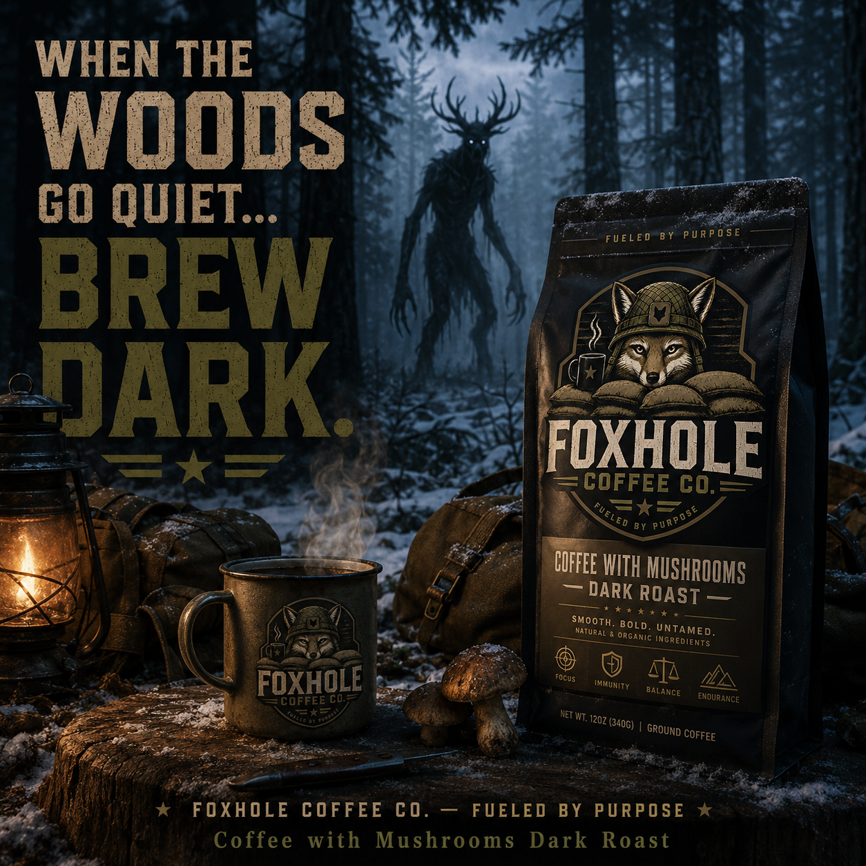 Coffee with Mushrooms Dark Roast