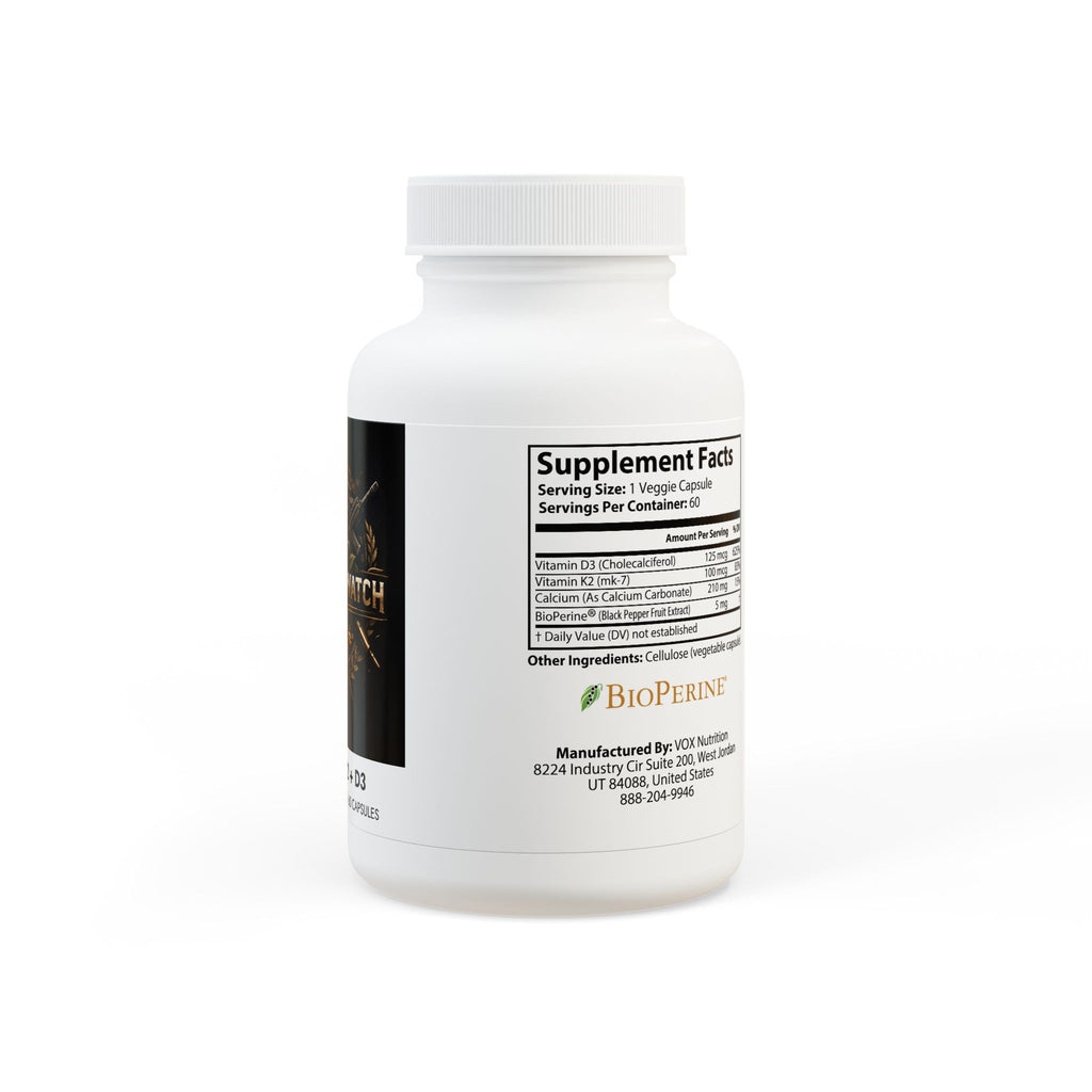 Vitamin K2 + D3 Supplement (60 Capsules)