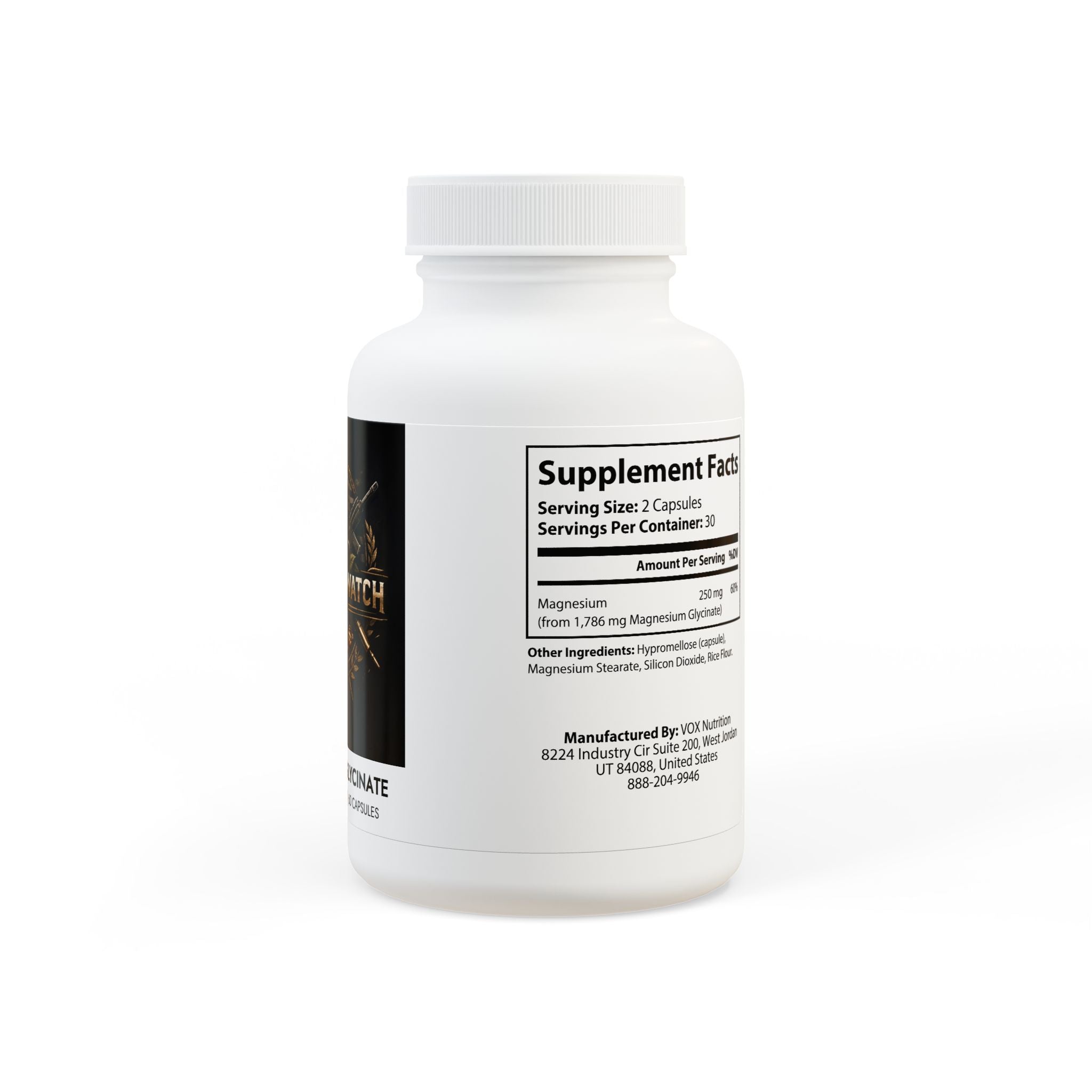Magnesium Glycinate Supplement (60 Capsules)