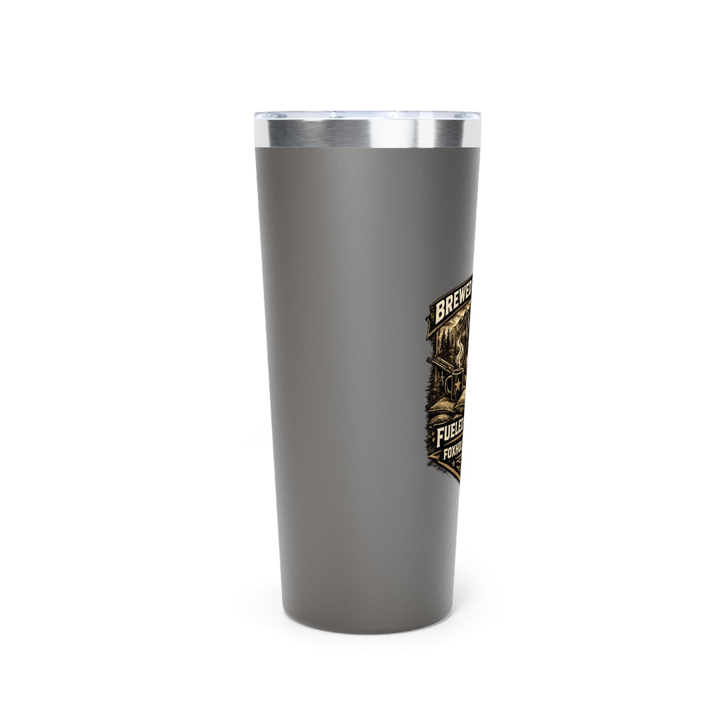 22oz Insulated Tumbler — "Brewed for the Wild" Foxhole Coffee Co. Adventure Mug