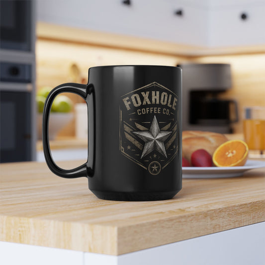 15oz Black Mug - "Honor the Past, Fuel the Future" Tribute Coffee Cup