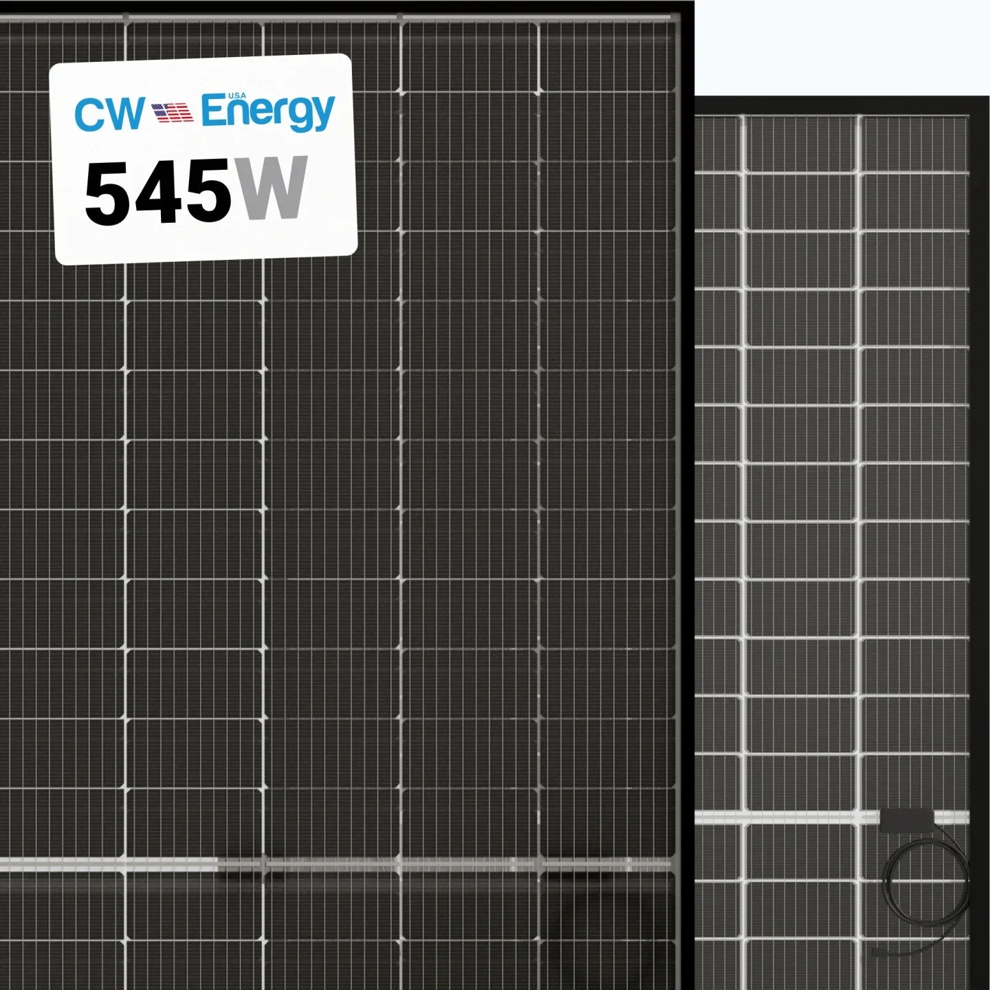 CW Energy 545W Bifacial Solar Panels | Up to 710W Bifacial Gain| CWT545-144PMB10 (Black)